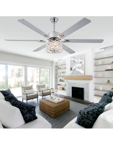 Oaks Aura 65" Crystal Ceiling Fan...