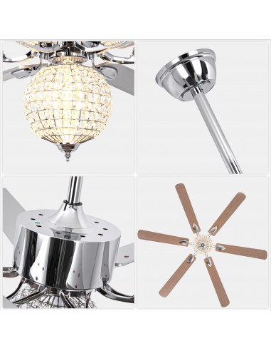 Oaks Aura 65" Crystal Ball Ceiling...