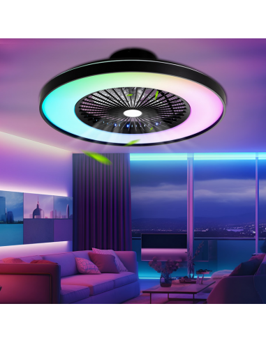 Oaks Aura 23" Smart RGB Flush Mount...
