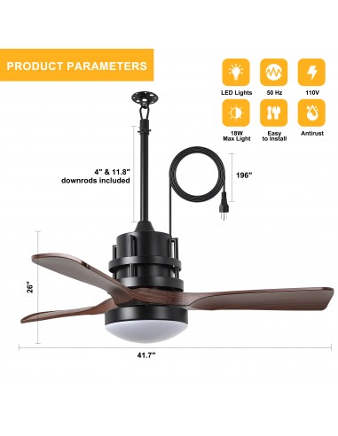 Oaks Aura 42” Outdoor Smart Ceiling...