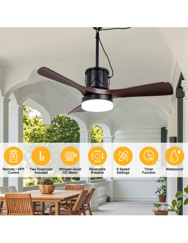 Oaks Aura 42” Outdoor Smart Ceiling...
