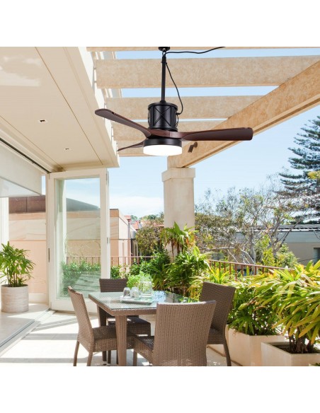 Oaks Aura 42” Outdoor Smart Ceiling Fan with Dimmable LED Lights and APP & Remote Control, Waterproof for Patio, Porch, Gazebo