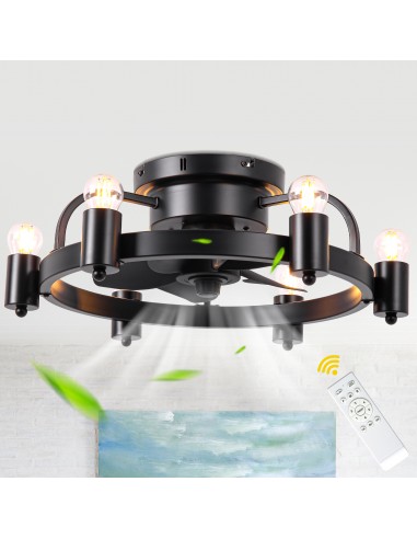 Oaks Aura 20 Inch Black Flush Mount...