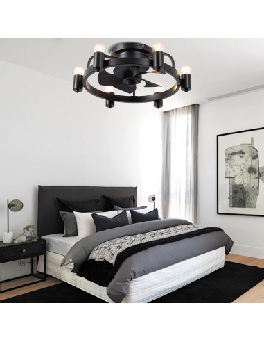 Oaks Aura 20 Inch Black Flush Mount...