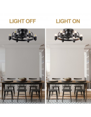 Oaks Aura 20 Inch Black Flush Mount...