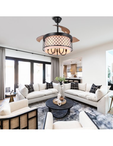 Oaks Aura 42" Black Invisible Ceiling...