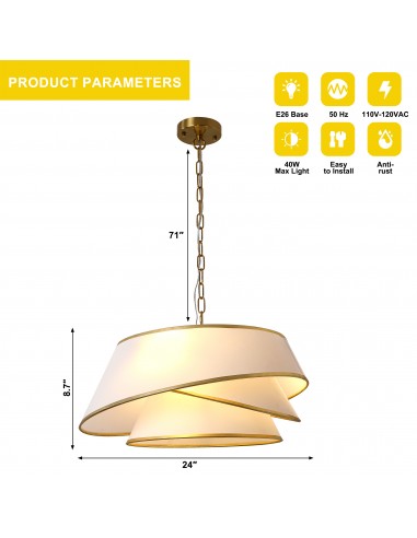 Oaks Aura 24" Gold Modern Chandelier,...