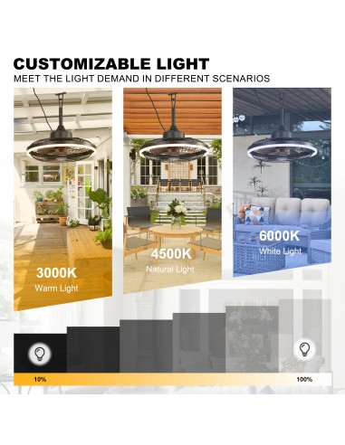 20" Outdoor WaterProof Ceiling Fan...