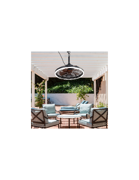 20" Outdoor WaterProof Ceiling Fan with LED Light, APP and Remote Control