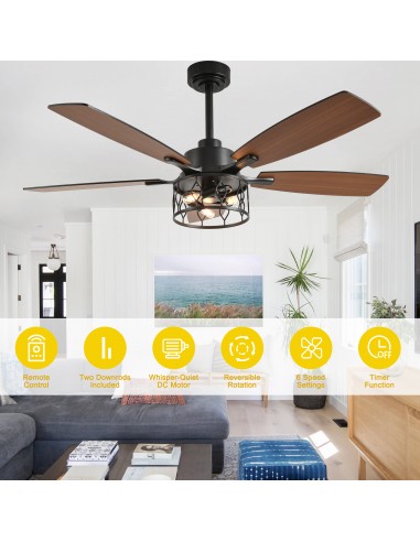 Oaks Aura 52” Modern Ceiling Fan with...