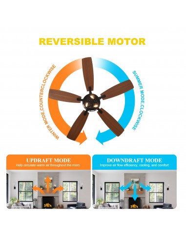 Oaks Aura 52” Modern Ceiling Fan with...