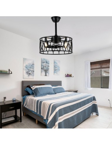 20" Drum Ceiling Fan with Light Kit...