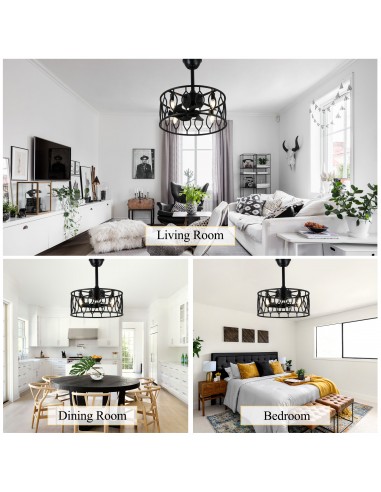 20" Drum Ceiling Fan with Light Kit...