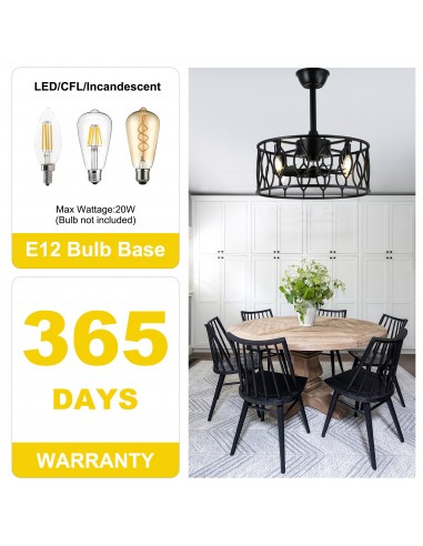 20" Drum Ceiling Fan with Light Kit...