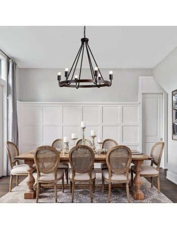 27" Matte Black 6-Light... 2