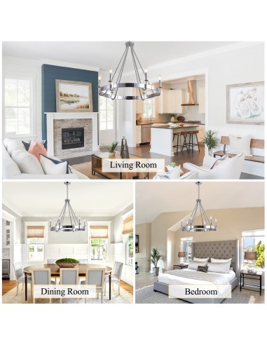 28" Chrome Wagon Wheel Chandelier...