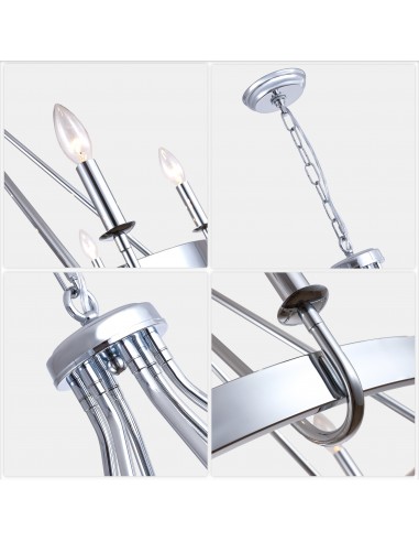 28" Chrome Wagon Wheel Chandelier...