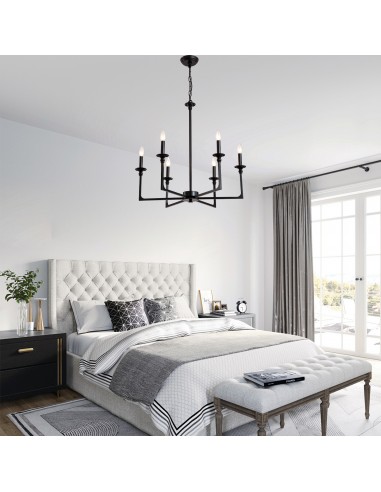 28" Black Wagon Wheel Chandelier with...