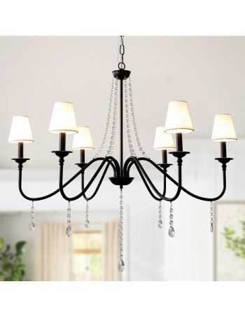 Oaks Aura35" 6-Light Black...