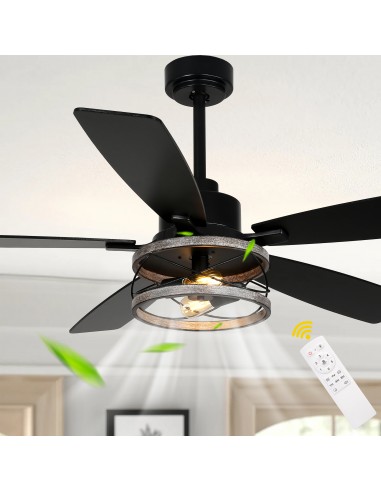 Oaks Aura 52” Black 5-Blade Ceiling...