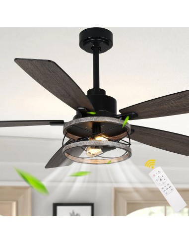 Oaks Aura 52” Black 5-Blade Ceiling...
