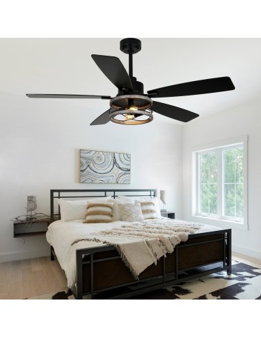 Oaks Aura 52” Black 5-Blade Ceiling...