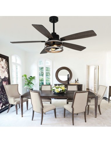 Oaks Aura 52” Black 5-Blade Ceiling...