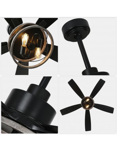 Oaks Aura 52” Black 5-Blade Ceiling...