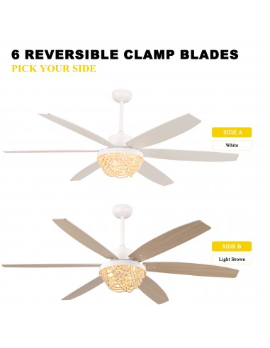 Oaks Aura 65” Boho Wood Bead Ceiling...