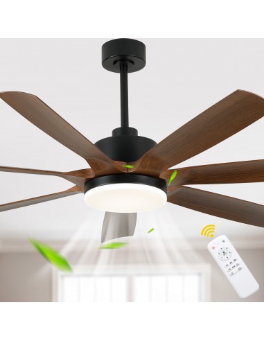Oaks Aura 60" Black Ceiling Fan with...