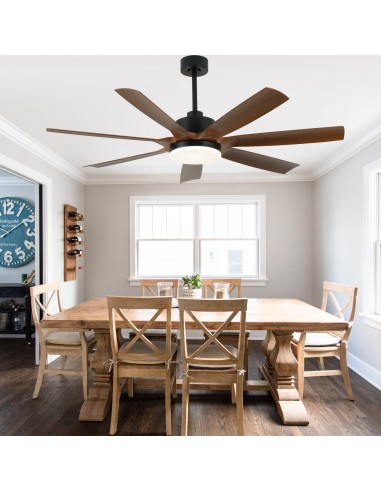 Oaks Aura 60" Black Ceiling Fan with...