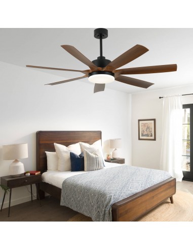 Oaks Aura 60" Black Ceiling Fan with...