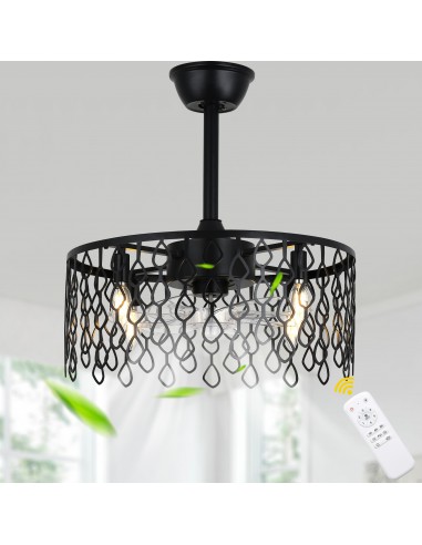 Oaks Aura 20” Black Drum Ceiling Fan...