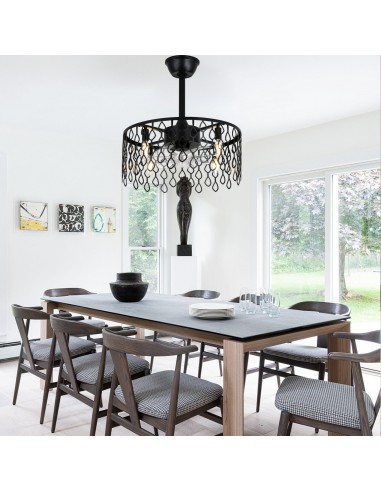 Oaks Aura 20” Black Drum Ceiling Fan...