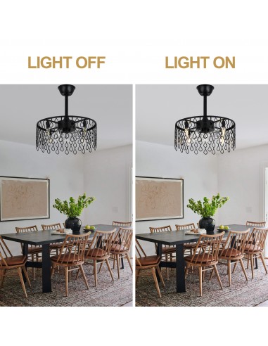 Oaks Aura 20” Black Drum Ceiling Fan...