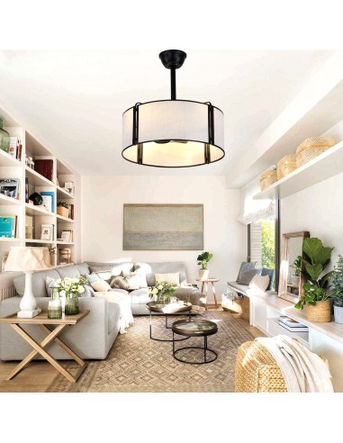 Oaks Aura 20” Fabric Drum Ceiling Fan...