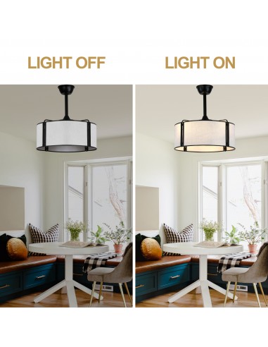 Oaks Aura 20” Fabric Drum Ceiling Fan...