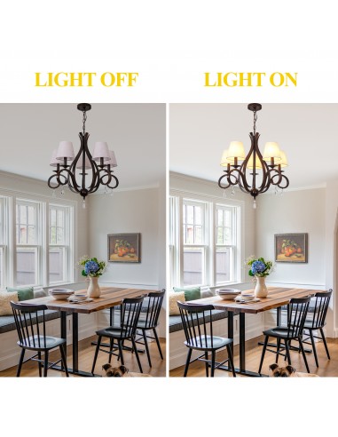 Oaks Aura 28" 5-Light Vintage Crystal...