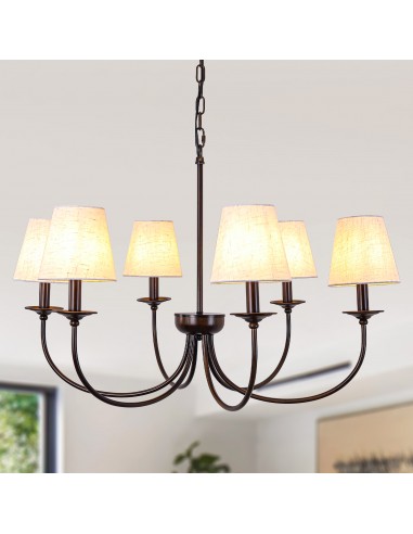 Oaks Aura 30" 6-Light Farmhouse Black...