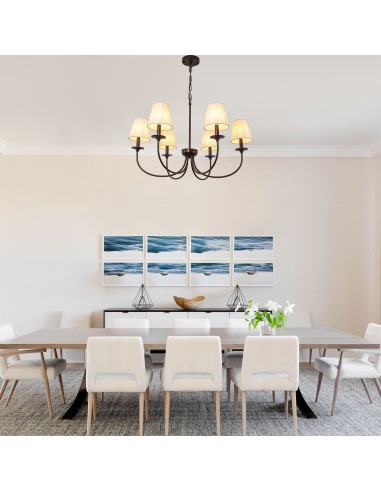 Oaks Aura 30" 6-Light Farmhouse Black...