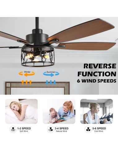 Oaks Aura 52” Modern Ceiling Fan with...