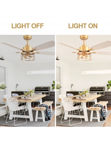 Oaks Aura 52” Modern Ceiling Fan with...