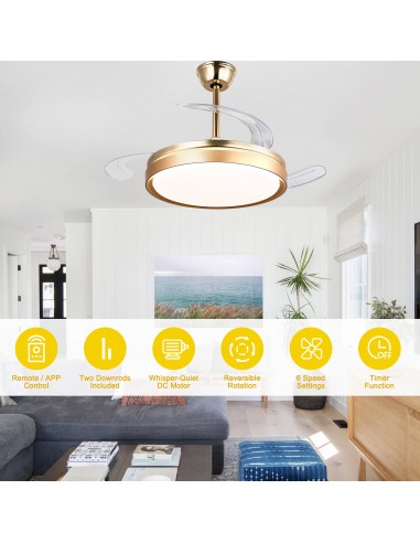 Oaks Aura 42-Inch LED Ceiling Fan...