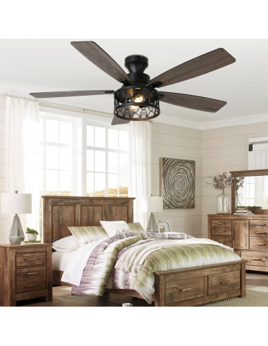 Oaks Aura 52" Black Flush Mount...