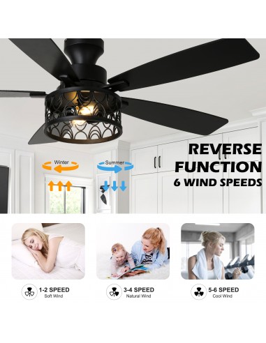 Oaks Aura 52" Black Flush Mount...