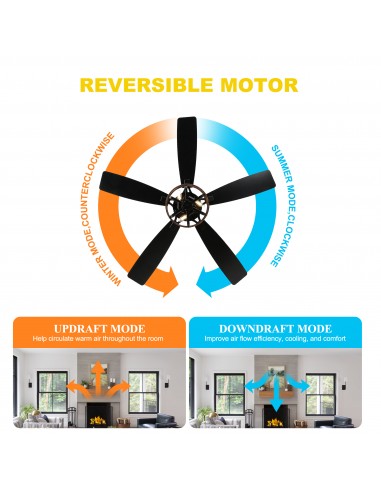 Oaks Aura 52" Black Flush Mount...