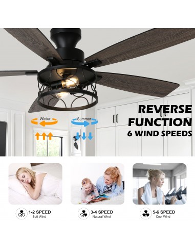 Oaks Aura 52" Black Flush Mount...