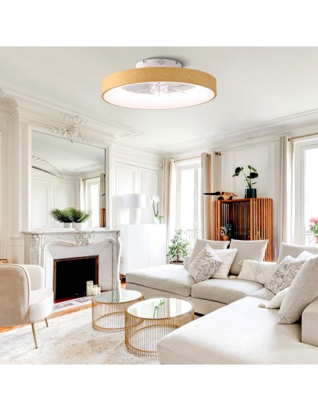 Oaks Aura 20" Smart RGB Ceiling Fan with LED Light, App & Voice Control, Remote, 6-Speed DC Motor for Bedroom Living Room