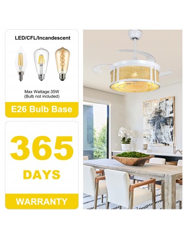 Oaks Aura 42" Retractable Boho...