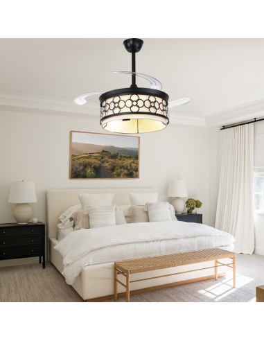 Oaks Aura 42" Black Ceiling Fan with...